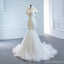 Off Shoulder Lace Mermaid Wedding Dresses, Cheap Wedding Gown, WD717