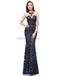 Jewel Neck Sparkly Sequin Evening Prom Dresses, Evening Party Prom Dresses, 12104