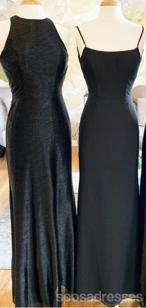 Mismatched Mermaid Black Long Cheap Bridesmaid Dresses Online, WG679
