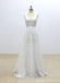 2018 Simple V Neck Lace Cheap A-line Wedding Dresses Online, WD371