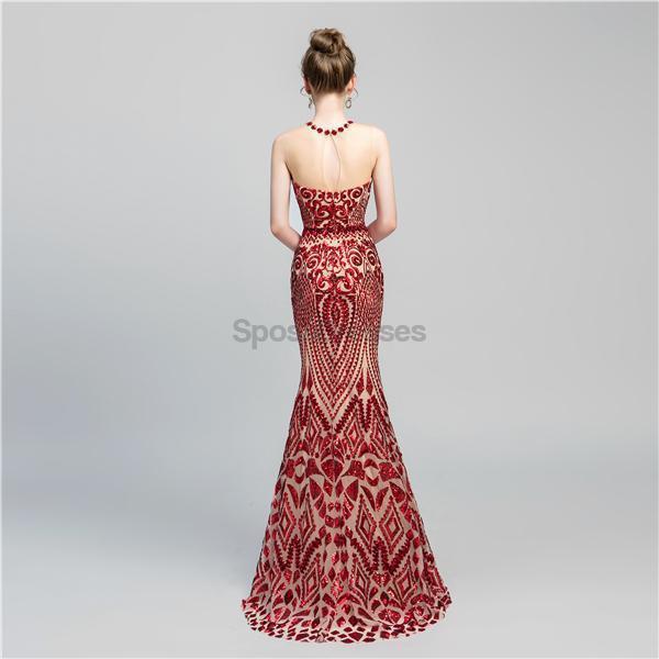 Jewel Sparkly Sequin Sexy Mermaid Evening Prom Dresses, Evening Party Prom Dresses, 12066