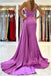 Simple Purple Mermaid One Shoulder Cheap Long Prom Dresses,12831