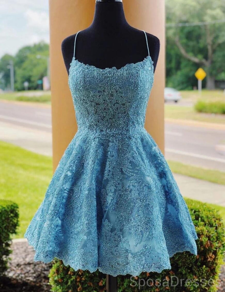 Gold Lace Cross Back Short Homecoming Dresses Online, Cheap Short Prom Dresses, CM840