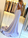 Sexy Side Slit Mermaid Halter Lilac Floor Length Custom Long Evening Prom Dresses, 17368