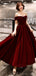 Simple Off Shoulder Dark Red Cheap Homecoming Dresses Online, Cheap Short Prom Dresses, CM776