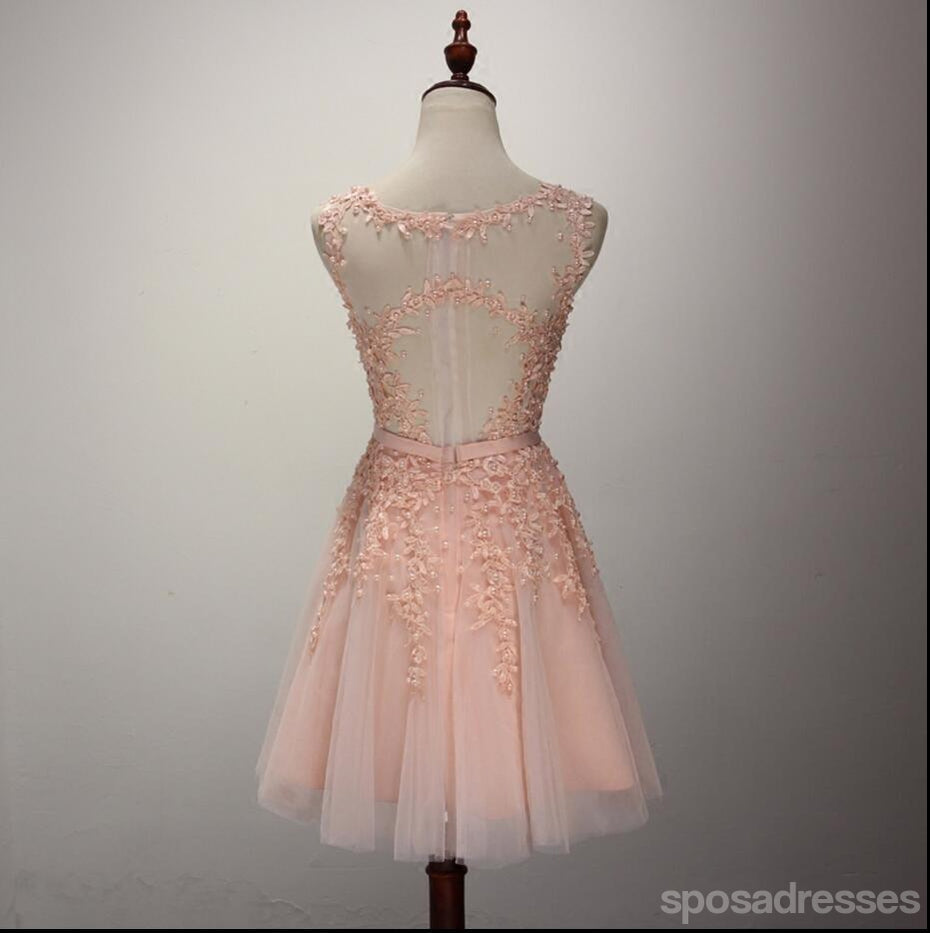 Sexy See Through Lace Homecoming Prom Dresses, Affordable Short Party Prom Dresses, Perfect Homecoming Dresses, CM232