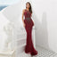 Gold Jewel Heavily Beaded Mermaid Evening Prom Dresses, Evening Party Prom Dresses, 12078