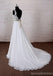 Sexy Backless V Neck Cheap Beach Wedding Dresses Online, WD381
