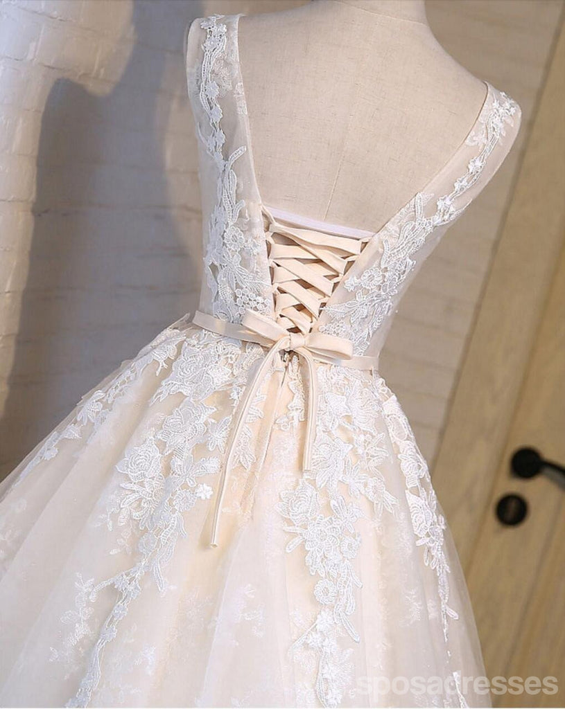 Scoop Neckline Short Ivory Lace Cute Homecoming Prom Dresses, Affordable Short Party Prom Dresses, Perfect Homecoming Dresses, CM301