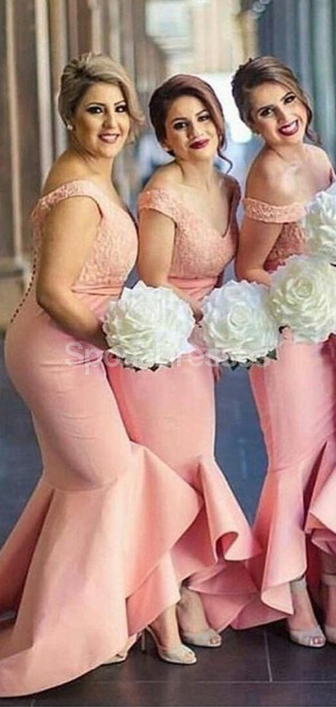 Off Shoulder Mermaid Long Bridesmaid Dresses Online, Cheap Dresses, WG710