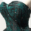 Strapless Dark Green Black Lace Tulle Homecoming Prom Dresses, CM237