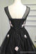 Popular Black Illusion Cheap Short Homecoming Dresses Online, CM640