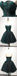 Strapless Dark Green Black Lace Tulle Homecoming Prom Dresses, CM237