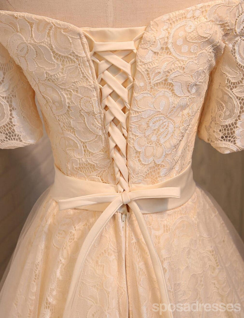 Off Shoulder Lace Cute Homecoming Prom Dresses, Affordable Short Party Prom Dresses, Perfect Homecoming Dresses, CM309