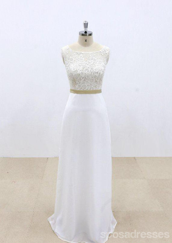 See Through Lace Sheath Cheap Beach Wedding Dresses Online, WD385