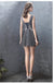 Grey Lace Beaded Cheap Homecoming Dresses Online, Cheap Short Prom Dresses, CM771