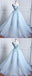 Sweetheart Pale Blue Lace Beaded Cheap Long Evening Prom Dresses, Cheap Sweet 16 Dresses, 18373