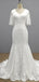 1/2 Long Sleeves Lace Mermaid Wedding Dresses, Cheap Wedding Gown, WD677