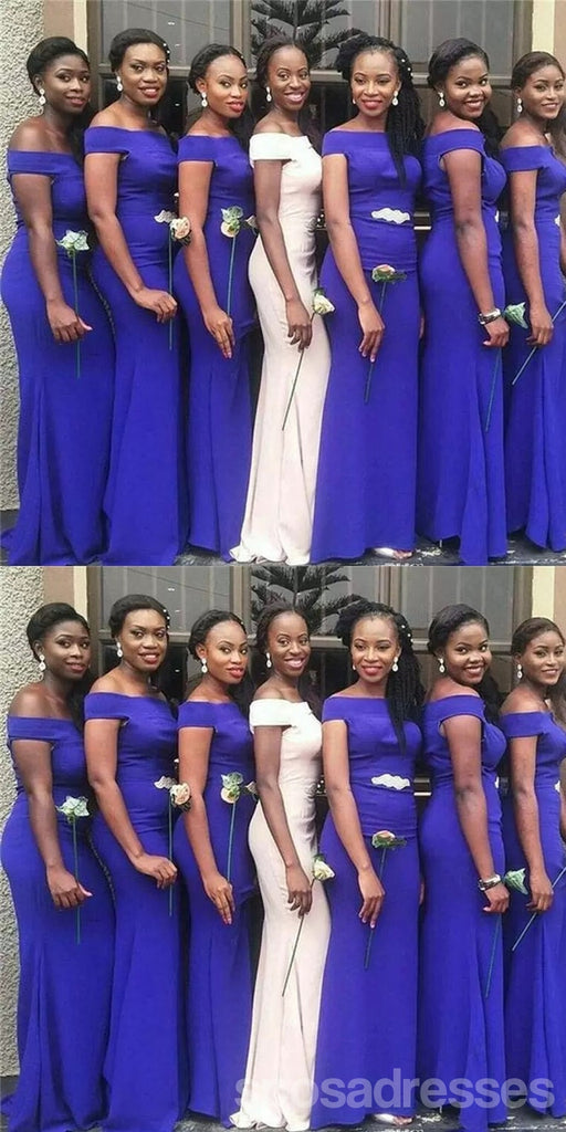 Simple Mermaid Off Shoulder Cheap Long Bridesmaid Dresses Online,WG1227