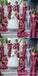 Red Mermaid V-neck Long Sleeves Cheap Bridesmaid Dresses,WG1480