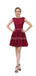 Burgundy Lace Cap Sleeves Cheap Homecoming Dresses Online, Cheap Short Prom Dresses, CM811