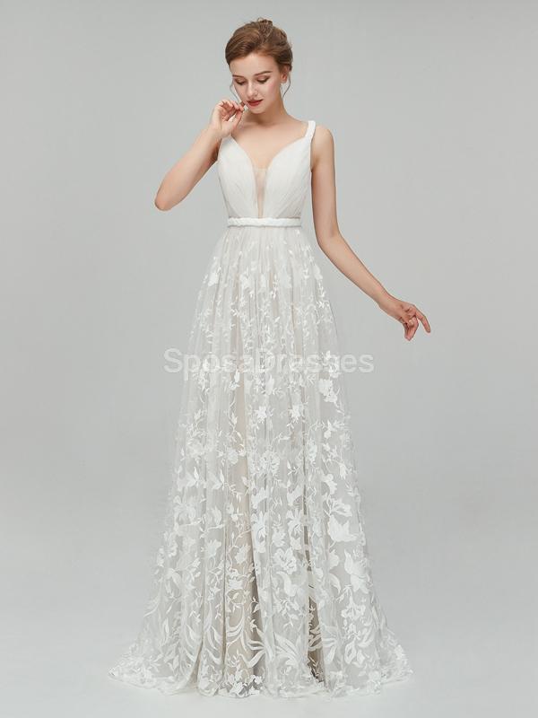 Sexy Backess Lace A-line Cheap Wedding Dresses Online, Cheap Bridal Dresses, WD559