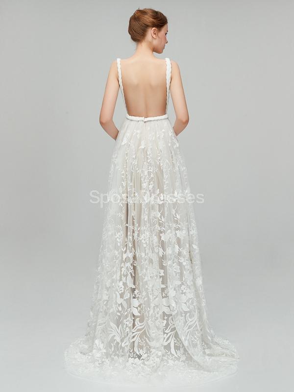 Sexy Backess Lace A-line Cheap Wedding Dresses Online, Cheap Bridal Dresses, WD559