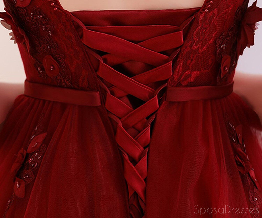 Maroon Sexy Deep V Neckline Lace Beaded Long Evening Prom Dresses, Popular Cheap Long 2018 Party Prom Dresses, 17300