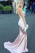 Popular Blush Pink Sweetheart Mermaid Backless Long Evening Prom Dresses, 17691