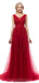 Classic V Neck Lace Long Cheap Evening Prom Dresses, Evening Party Prom Dresses, 12323