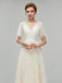 Champagne Short Sleeves Lace A-line Cheap Wedding Dresses Online, Cheap Bridal Dresses, WD561