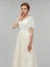Champagne Short Sleeves Lace A-line Cheap Wedding Dresses Online, Cheap Bridal Dresses, WD561