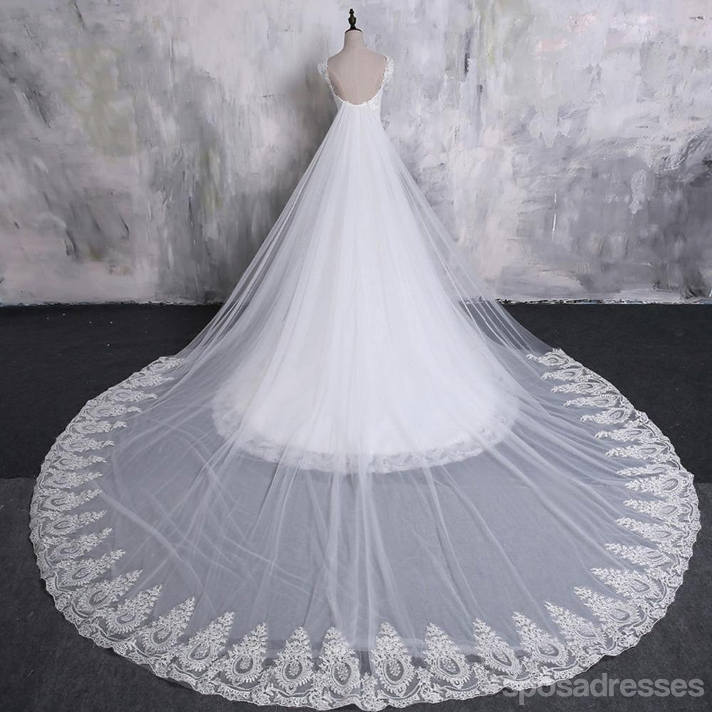 Sexy Backless Cap Sleeve Detachable Skirt Lace Mermaid Wedding Bridal Dresses, Cheap Custom Made Wedding Bridal Dresses, WD279