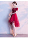 Bright Red Off Shoulder High Low Cheap Homecoming Dresses Online, Cheap Short Prom Dresses, CM783