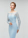 Long Sleeves Lace Mermaid High Low Cheap Bridesmaid Dresses Online, WG580