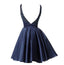 Sexy Backless Beaded Navy Short Cheap Homecoming Dresses 2018, CM516
