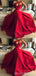 Red A-line One Shoulder Sleeveless Cheap Long Prom Dresses Online,12724