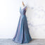 Simple V Neck Sparkly Cheap Long Prom Dresses, Evening Prom Dresses, 12377