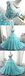 Scoop Cap Sleeves Tiffany Blue Lace Long Evening Prom Dresses, Cheap Custom Sweet 16 Dresses, 18522