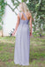 One Shoulder Dusty Blue Long Chiffon Cheap Bridesmaid Dresses Online, WG260
