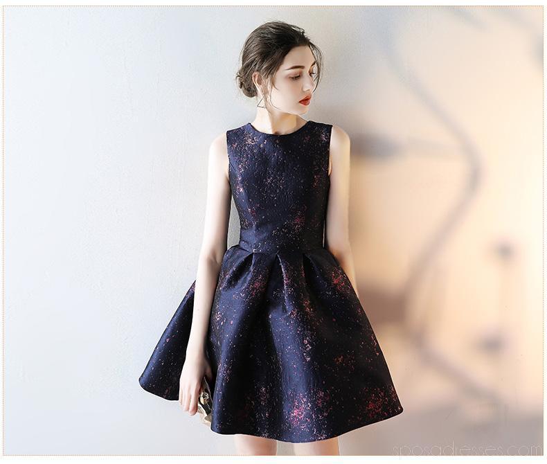 Unique Simple Navy Cheap Homecoming Dresses Online, Cheap Short Prom Dresses, CM793