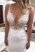 Long Mermaid See Through V-neck Backless Lace Wedding Dresses,WD770