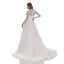 Ivory A-line Jewel Long Sleeves Handmade Lace Wedding Dresses,WD802