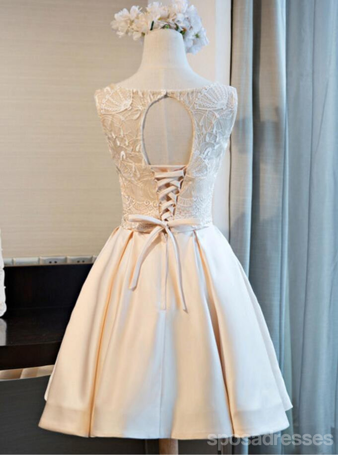 Lace Scoop Neckline Homecoming Prom Dresses, Affordable Short Party Prom Dresses, Perfect Homecoming Dresses, CM275