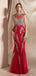 High Neck Red Heavily Beaded Mermaid Evening Prom Dresses, Evening Party Prom Dresses, 12071