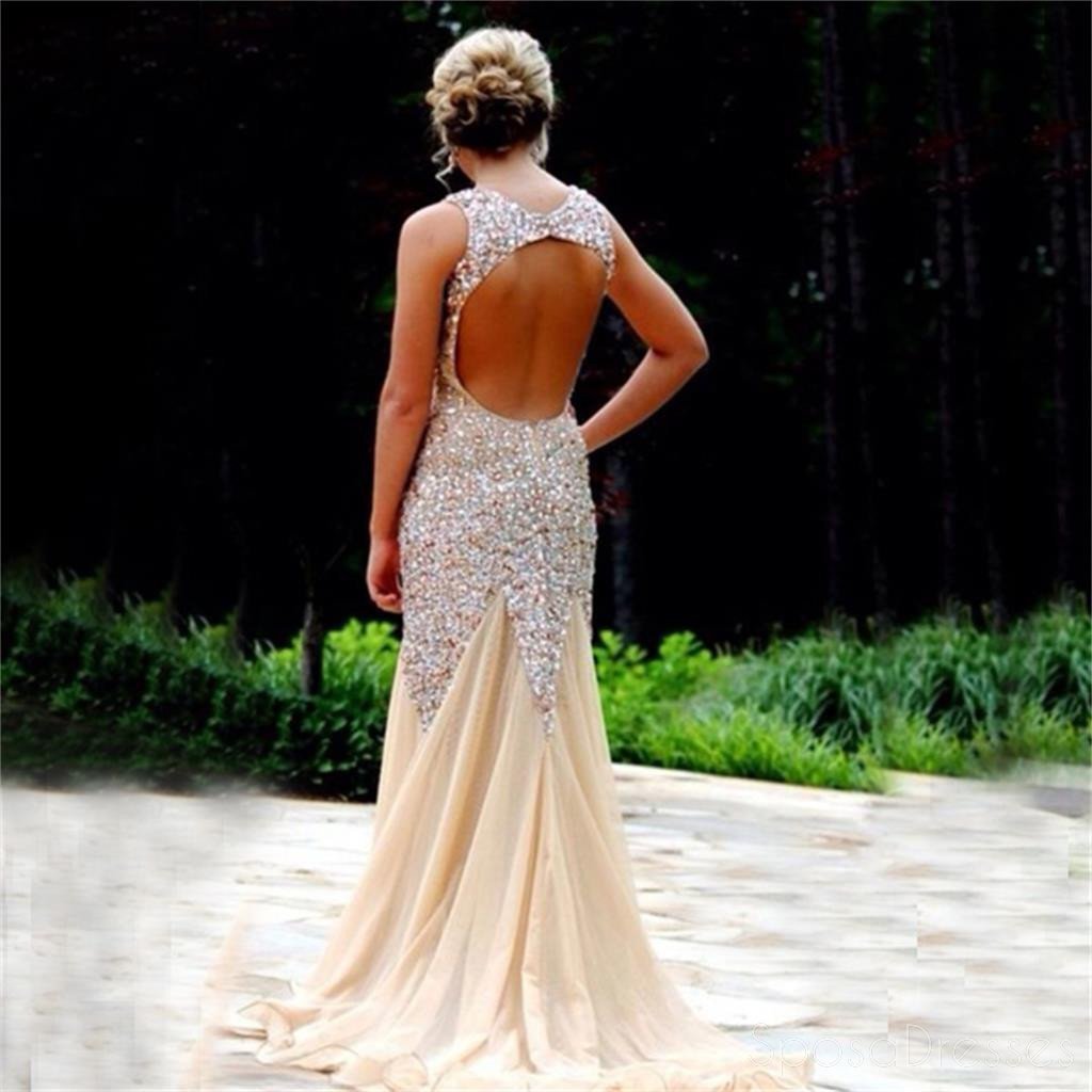 Sparkle Prom Dresses, Open Back Prom Dresses, Rhinestone Prom Dresses, Mermaid Prom Dresses, Sexy Prom Dresses,PD0037