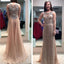 Charming Long See Through Sequin Rhinestone Prom Dresses,PD0069