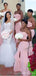 Pink Mermaid Sweetheart High Slit Cheap Long Bridesmaid Dresses,WG1404