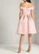 Off Shoulder Pink Cheap Short Homecoming Dresses Online, CM632