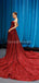 Sweetheart Red Sequin Sparkly Long Evening Prom Dresses, Evening Party Prom Dresses, 12231